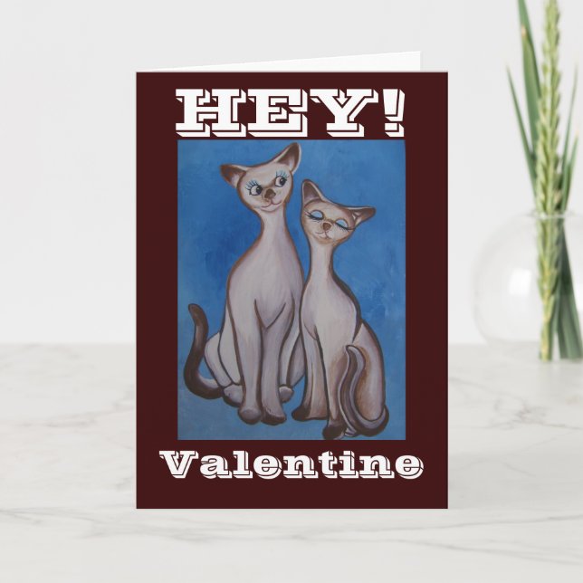 Cartes Pour Fêtes Annuelles Hé Valentine ! (Devant)