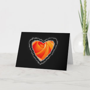 Cartes Pour Fêtes Annuelles Heart est un Rose Valentine Love Card