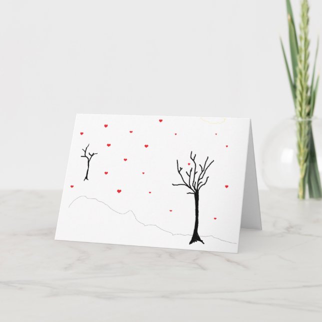 Cartes Pour Fêtes Annuelles Hearts (Devant)