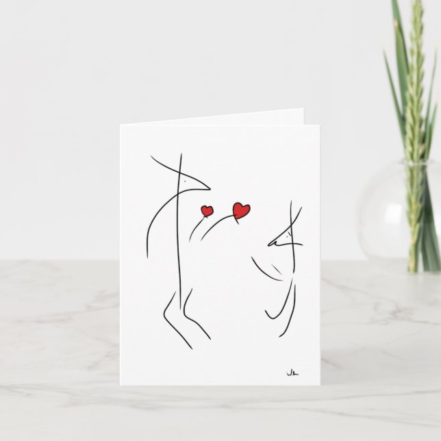 Cartes Pour Fêtes Annuelles Hearts à la Valentine (Devant)