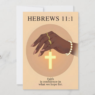 Cartes Pour Fêtes Annuelles Hebrews 11:1 Faith Confidence Scripture Art