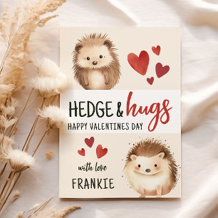 Cartes Pour Fêtes Annuelles Hedge & Hugs Hérisson   Saint-Valentin en classe