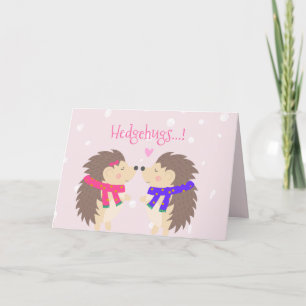 Cartes Pour Fêtes Annuelles Hedgehugs ! Saint Hérisson Saint Valentin