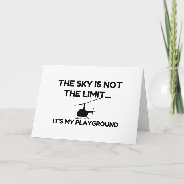Cartes Pour Fêtes Annuelles Hélicoptère SKY PLAYGROUND (Devant)