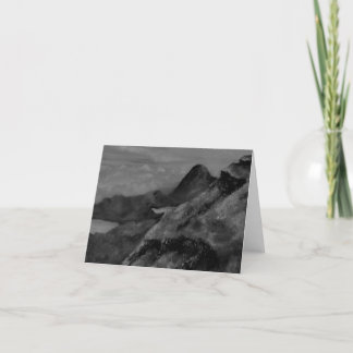 Cartes Pour Fêtes Annuelles Hello Highlands, paysage noir & blanc, paysage
