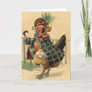 Cartes Pour Fêtes Annuelles Hen Easter Colored Painted Egg Basket