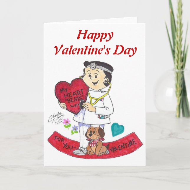 Cartes Pour Fêtes Annuelles Henry docteur valentine, Bonne Saint Valentin (Devant)