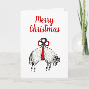 Cartes Pour Fêtes Annuelles Heraldique Banded Fleece Ram Sheep Crest Noël
