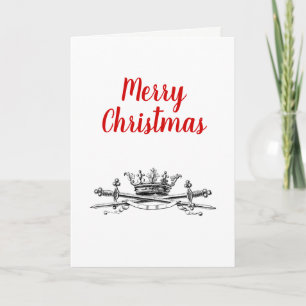 Cartes Pour Fêtes Annuelles Héraldique Couronne Croisée épées Sabre Noël Noël
