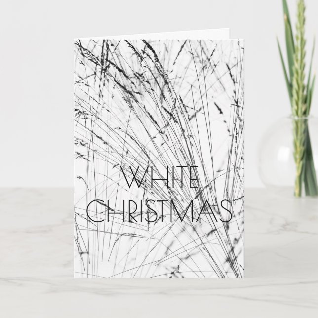 Cartes Pour Fêtes Annuelles Herbe D'Hiver En Neige (Devant)