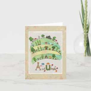 Cartes Pour Fêtes Annuelles Herbstwald
