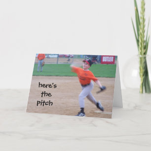 CARTES POUR FÊTES ANNUELLES "HERE'S THE PITCH" BE MINE - VALENTINE