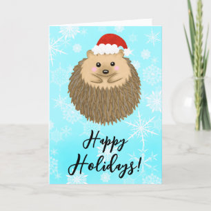 Cartes Pour Fêtes Annuelles Hérisson Joyeux Joyeux Jours de Noël animal mignon
