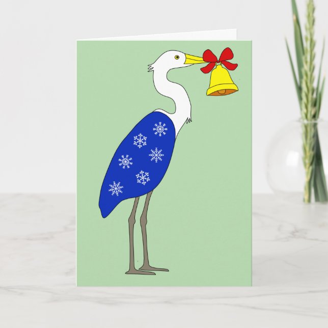 Cartes Pour Fêtes Annuelles Heron Christmas Card (Devant)
