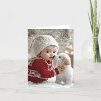 Cartes Pour Fêtes Annuelles Heure de jeu hivernale avec les plus petits assist