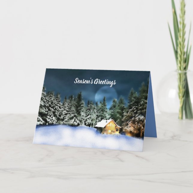 Cartes Pour Fêtes Annuelles Heure de Noël du Cabine du journal (Devant)