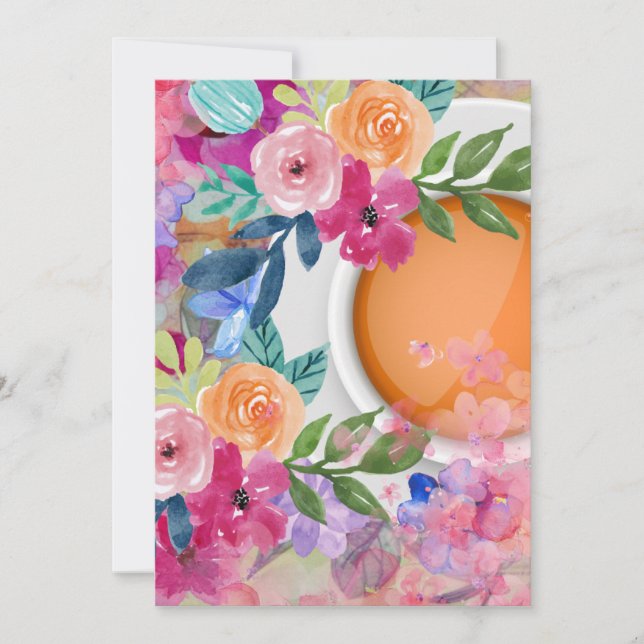 Cartes Pour Fêtes Annuelles Heure du thé (Devant)