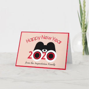 Cartes Pour Fêtes Annuelles HEUREUSE NOUVELLE ANNÉE 2020 Vision Customisée sai