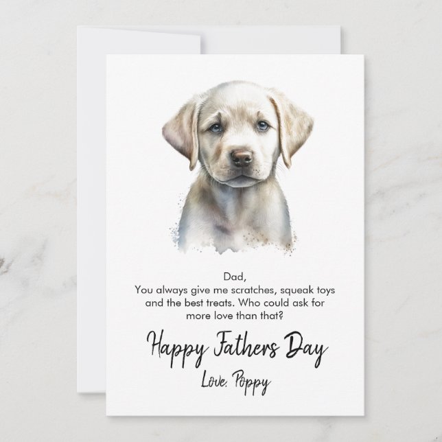 Cartes Pour Fêtes Annuelles Heureuse photo de chien de Fête des pères (Devant)
