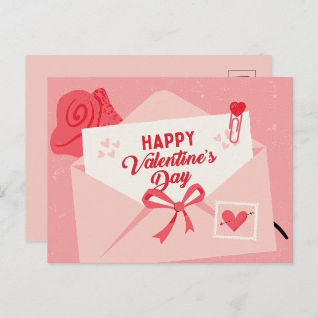 Cartes Pour Fêtes Annuelles Heureuse Sainte-Valentin (Devant / Derrière)