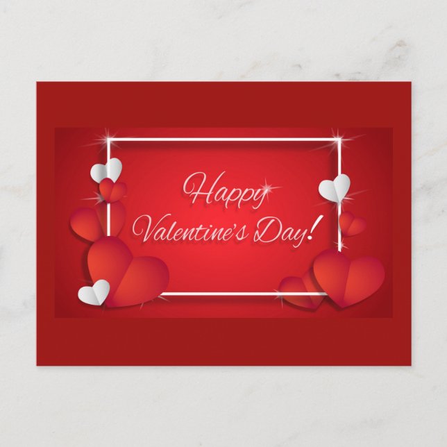 Cartes Pour Fêtes Annuelles Heureuse Sainte-Valentin (Devant)