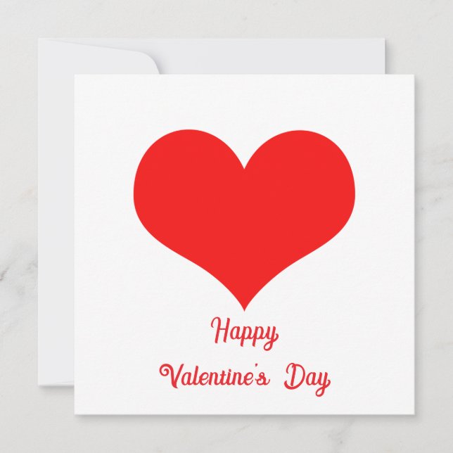 Cartes Pour Fêtes Annuelles Heureuse Sainte-Valentin 2025 personnalisé Coeur r (Devant)