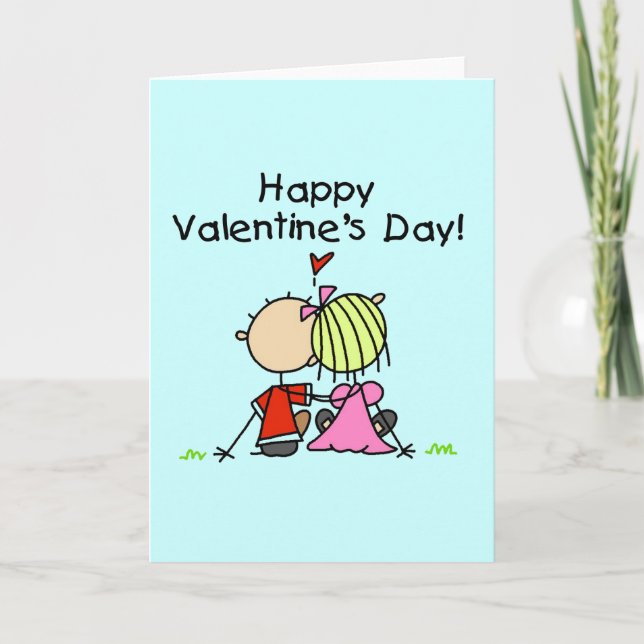 Cartes Pour Fêtes Annuelles Heureuse Sainte-Valentin amoureux (Devant)