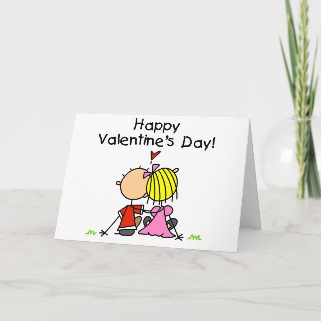 Cartes Pour Fêtes Annuelles Heureuse Sainte-Valentin amoureux (Devant)
