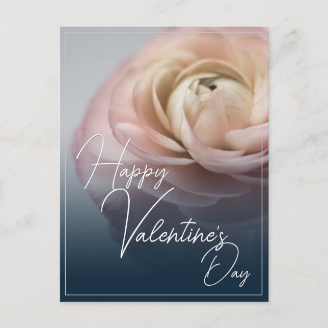 Cartes Pour Fêtes Annuelles Heureuse Sainte-Valentin avec grande rose (Devant)