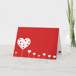 Cartes Pour Fêtes Annuelles Heureuse Sainte-Valentin Beau Coeurs blancs rouges
