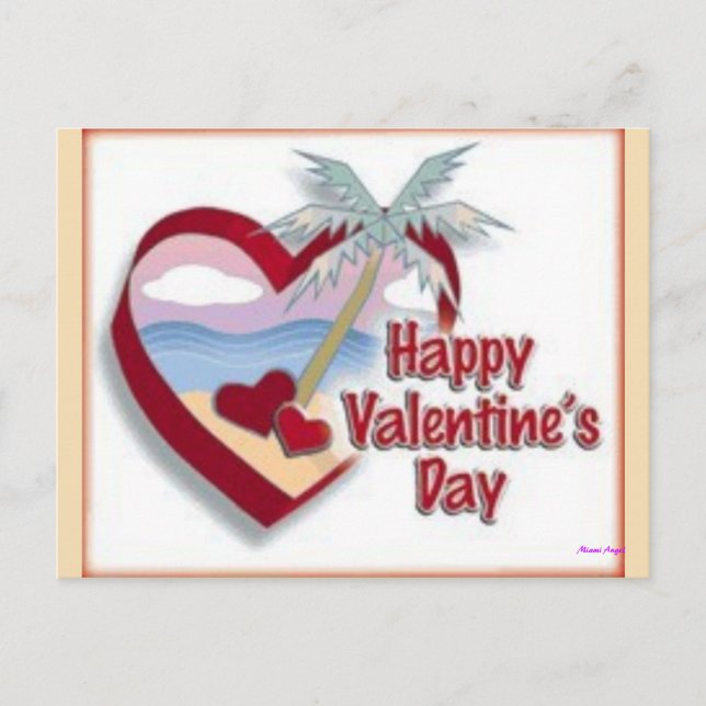 Cartes Pour Fêtes Annuelles Heureuse Sainte-Valentin De Floride (Devant)