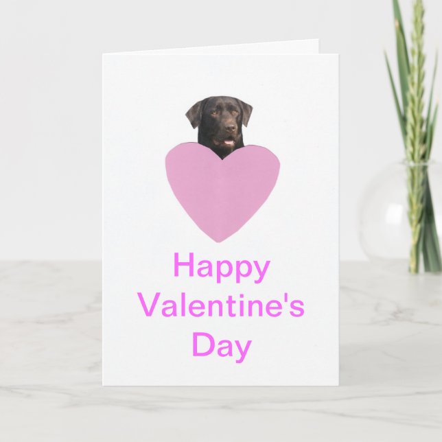 Cartes Pour Fêtes Annuelles Heureuse Sainte-Valentin de labrador retriever (Devant)