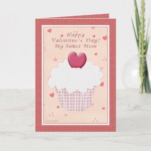 Cartes Pour Fêtes Annuelles Heureuse Sainte-Valentin de maman - petit gâteau