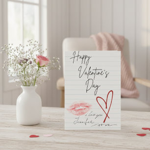 Cartes Pour Fêtes Annuelles Heureuse Sainte-Valentin de note manuscrit