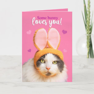 Cartes Pour Fêtes Annuelles Heureuse Sainte-Valentin Drôle Chat dans les oreil