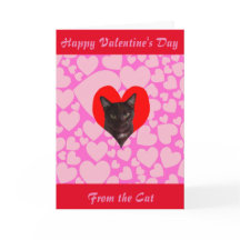 Heureuse Sainte-Valentin du chat (chat noir)