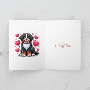 Cartes Pour Fêtes Annuelles Heureuse Sainte-Valentin du chien de montagne mign