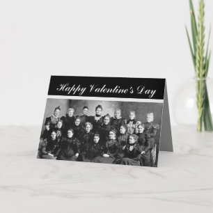 Cartes Pour Fêtes Annuelles Heureuse Sainte-Valentin du groupe vintage Dames