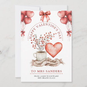Cartes Pour Fêtes Annuelles Heureuse Sainte-Valentin enseignant
