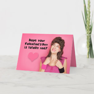 Cartes Pour Fêtes Annuelles Heureuse Sainte-Valentin Funny 80's Femme Humour