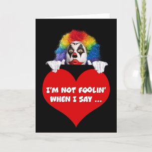Cartes Pour Fêtes Annuelles Heureuse Sainte-Valentin Funny Clown Humour