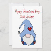 Heureuse Sainte-Valentin Gnome meilleur enseignant