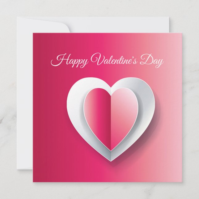 Cartes Pour Fêtes Annuelles Heureuse Sainte-Valentin Jolie salutation élégante (Devant)