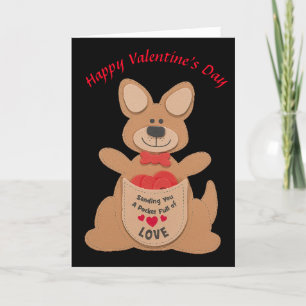 Cartes Pour Fêtes Annuelles Heureuse Sainte-Valentin Kangaroo
