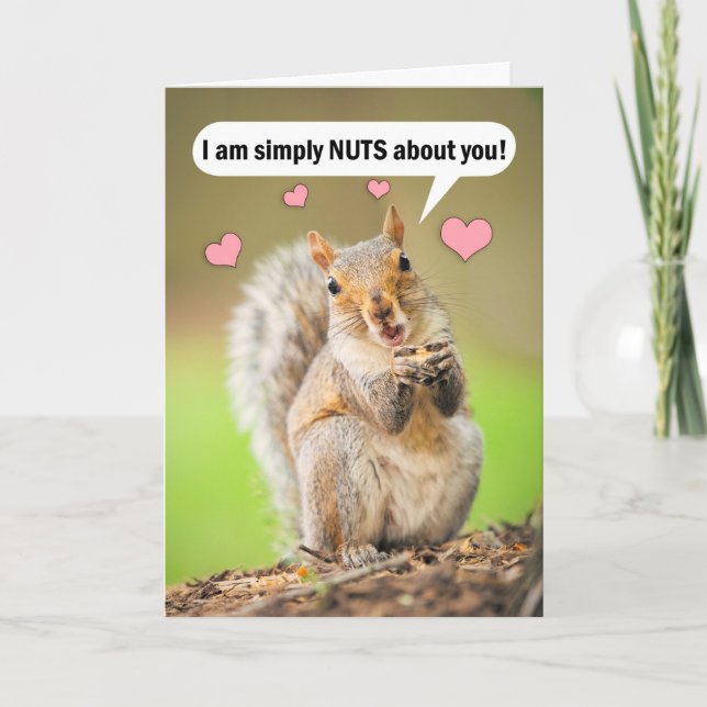 Cartes Pour Fêtes Annuelles Heureuse Sainte-Valentin Mignons Écureuil À Votre  (Devant)