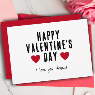Cartes Pour Fêtes Annuelles Heureuse Sainte-Valentin moderne Red Hearts
