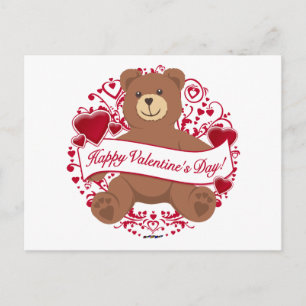 Cartes Pour Fêtes Annuelles HEUREUSE SAINTE-VALENTIN ! Ours en peluche