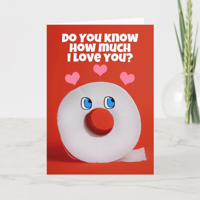 Cartes Pour Fêtes Annuelles Heureuse Sainte-Valentin Parlant Rouleau de papier (Devant)