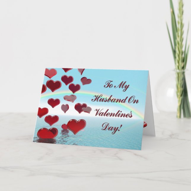 Cartes Pour Fêtes Annuelles Heureuse Sainte-Valentin pour le mari (Devant)