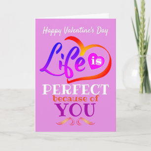 Cartes Pour Fêtes Annuelles Heureuse Sainte-Valentin rose (ou votre texte)
